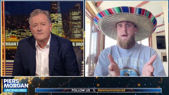 Jake Paul storms out of Piers Morgan interview wearing a sombrero after claiming he would beat peak Mike Tyson