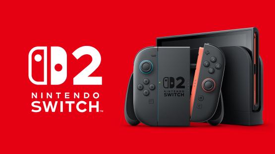 Nintendo Switch OLED model with controllers and dock.
