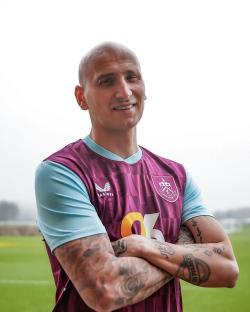 Jonjo Shelvey in Burnley football shirt.