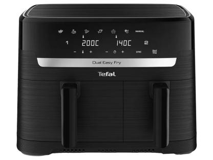 Tefal Dual Easy Fry air fryer with digital display.