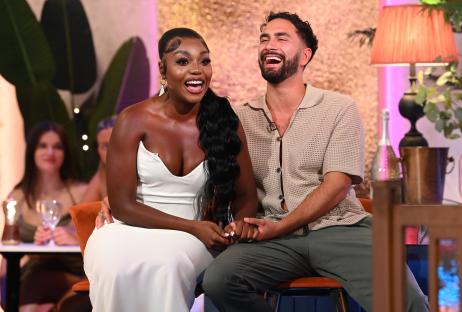Whitney Adebayo and Lochan Nowack at the Love Island Reunion.