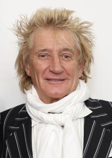 Portrait of Rod Stewart.