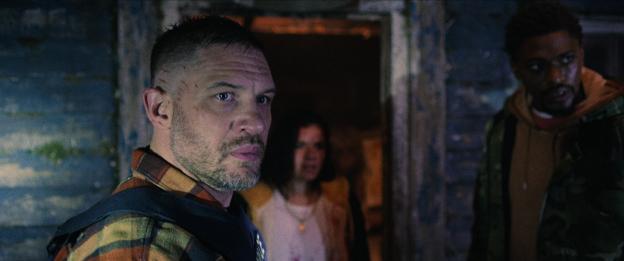 Film still of Tom Hardy as Walker in Havoc.