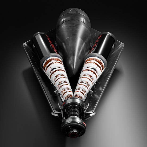 Illustration of Sunbird fusion-powered propulsion system for spacecraft.