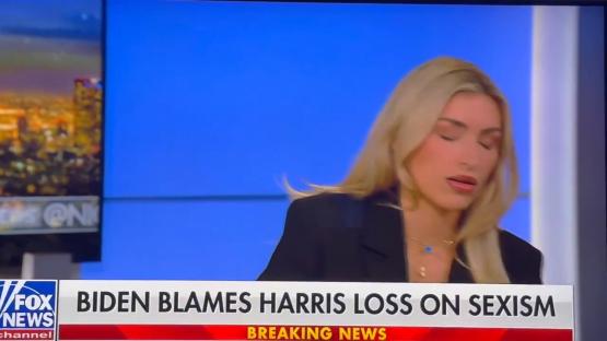 Fox News contributor fainting on air.