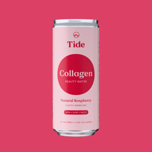 Tide Collagen Beauty Water, Natural Raspberry flavor.