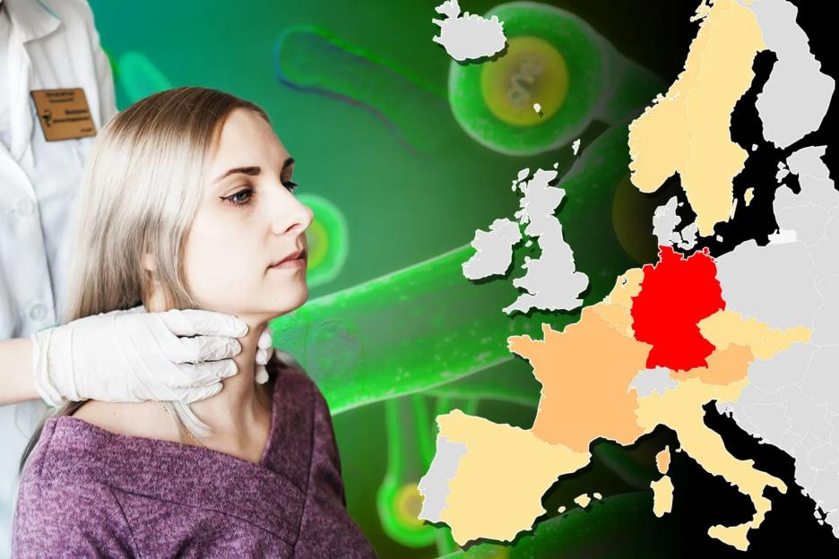 Urgent summer holiday warning as cases of highly contagious ‘bull-neck’ infection spread rapidly across Europe