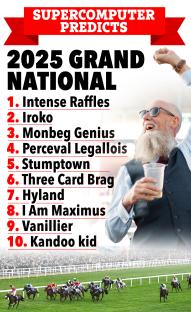 Supercomputer's prediction for the 2025 Grand National horse race.