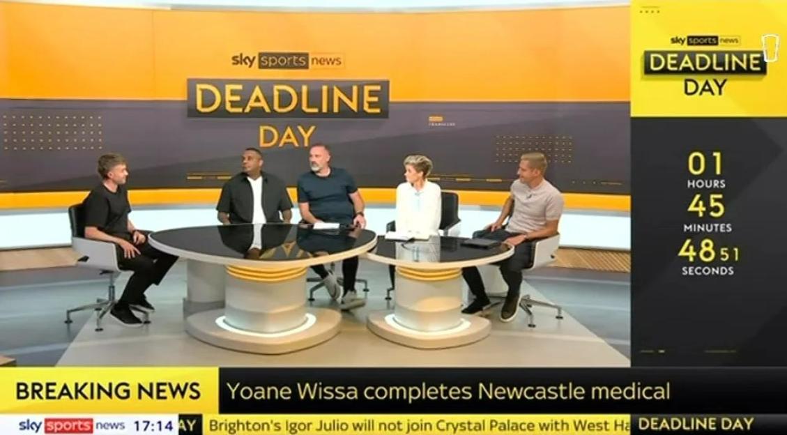 Sky Sports News Deadline Day panel discussion.