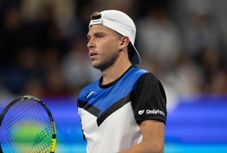 Alexandre Muller of France at the ATP Qatar Exxonmobil Open.
