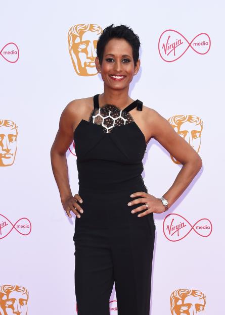 Naga Munchetty attends the Virgin Media British Academy Television Awards.