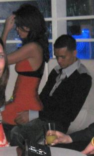 Jermaine Jenas with a woman at a nightclub.