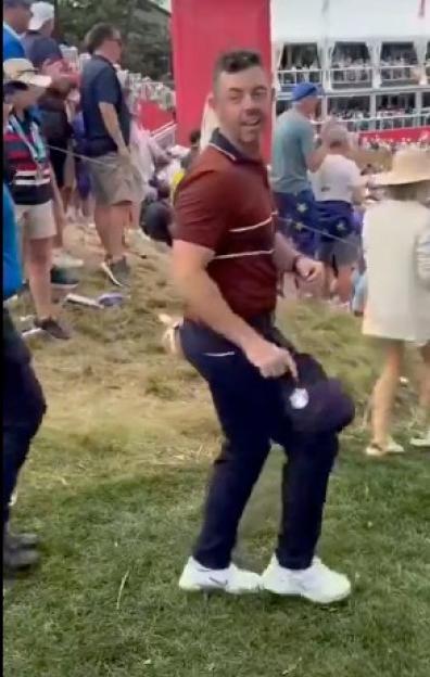 ‘Throw him out!’ – Watch moment angry Rory McIlroy demands vile Team USA fan be kicked out of Ryder Cup for sick slur