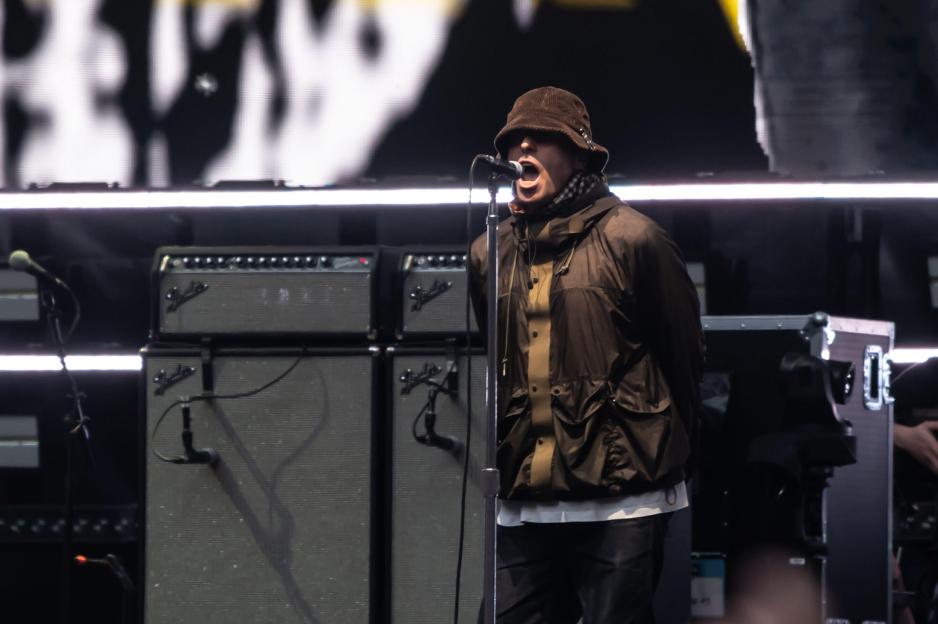 Alamy Live News. 3C3F3AA London, United Kingdom. 25th July 2025. The Gallagher brothers on stage together at Wembley Stadium once again, as the Oasis reunion arrvies to London. Cristina Massei/Alamy Live News This is an Alamy Live News image and may not be part of your current Alamy deal . If you are unsure, please contact our sales team to check.