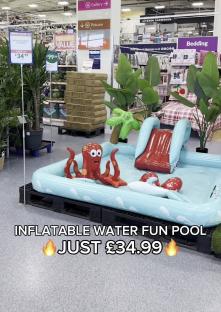 Inflatable pool with slide on sale for £34.99.