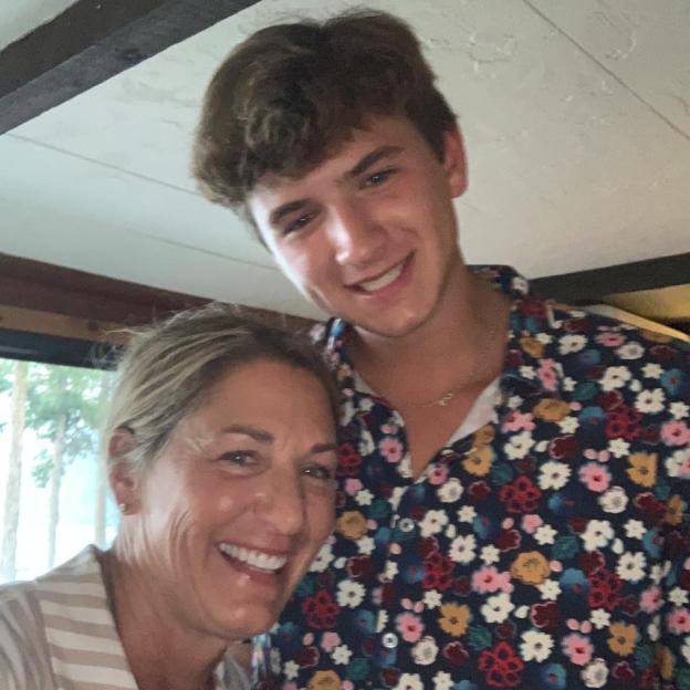 Stacy Chapin and Ethan Chapin smiling.