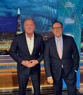 Piers Morgan interviewing Kevin Spacey.