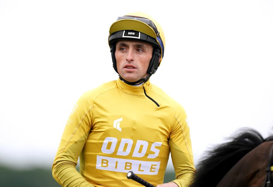 Jockey Trevor Whelan at a horse race.