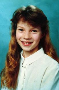 Photo of a young Kate Moss.