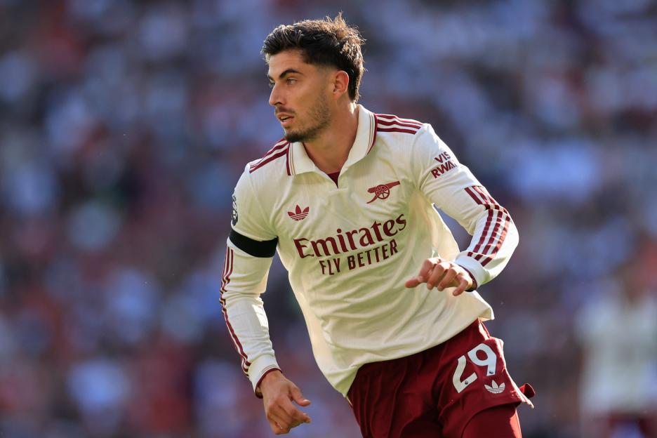 Kai Havertz #29 of Arsenal during a Premier League match.