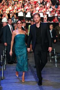 Prince Harry and Meghan, Duchess of Sussex, at the Invictus Games closing ceremony.