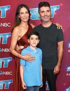 Simon Cowell, Lauren Silverman, and their son Eric Cowell at the America's Got Talent live show.