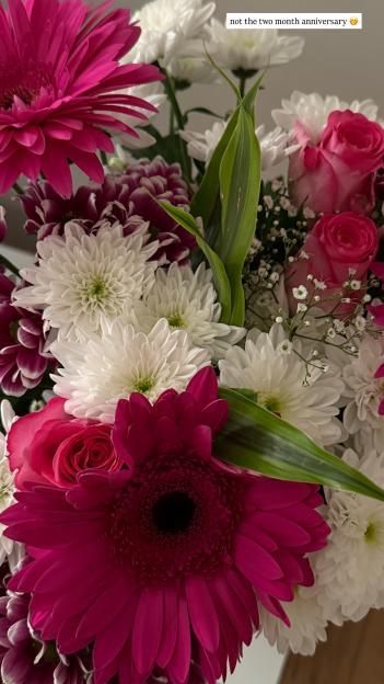 Close-up of pink and white flowers.