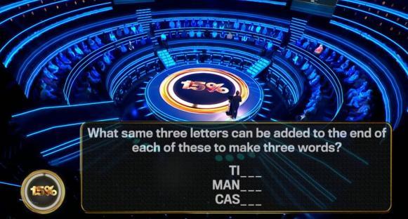 Game show question: What three letters can be added to