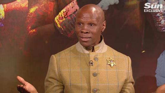Chris Eubank Sr. discussing a fight.