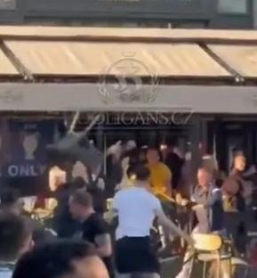 Riots in WrocÃ
aw city center before a Real Betis - Chelsea match.