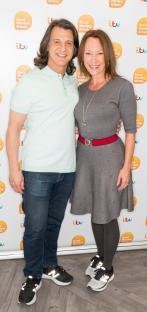 Scott Mitchell and Tanya Franks on Good Morning Britain promoting a charity run.