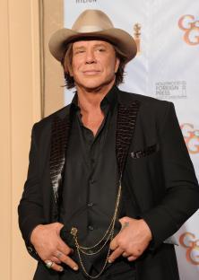 Mickey Rourke at the Golden Globe Awards.