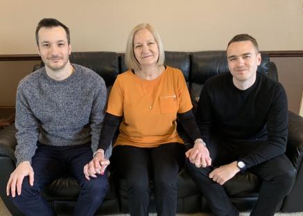 Sally Challen with her two sons, James and David.
