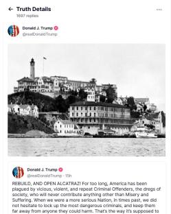 Black and white photo of Alcatraz Island.