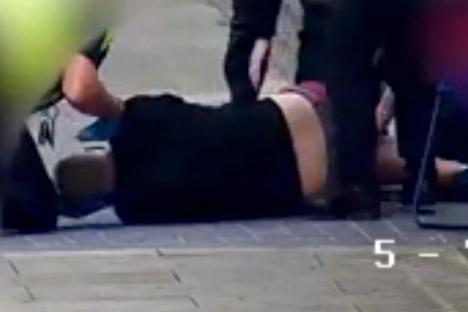 Moment shop owner collapses after being injected with lethal drug by nurse in random attack – as wannabe killer jailed