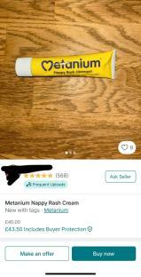 Metanium nappy rash cream for sale online.