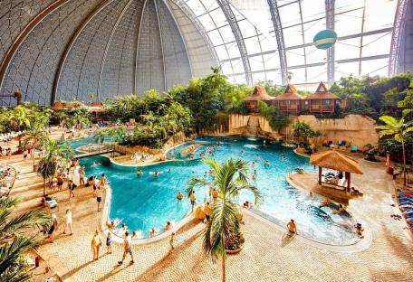 Europe’s largest tropical resort is 26C all year round with indoor beach, swimming lagoon and new Hawaiian-themed town