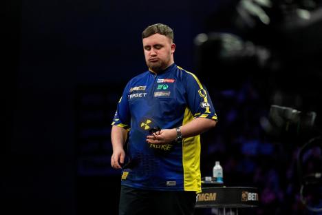 Luke Littler at the BetMGM Premier League Darts.
