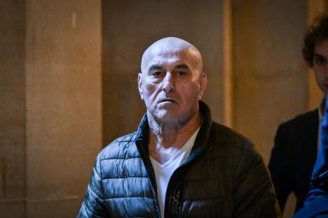 Yunis Abbas leaving a Paris courthouse.