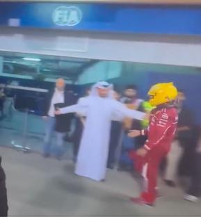 Awkward moment Lewis Hamilton appears to snub FIA president's hug as drivers left at war with F1 governing body