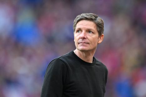 Oliver Glasner, manager of Crystal Palace, at a match.