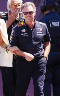 Elisabetta Gregoraci and Christian Horner at the Monaco Grand Prix.