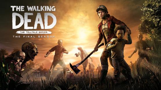 Illustration of The Walking Dead: The Final Season video game cover art.