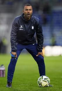Ashley Cole, Birmingham City first-team coach, on the field.
