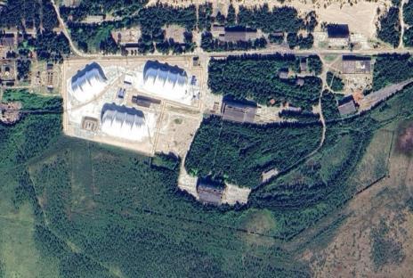 Aerial view of the Nenoksa naval testing range.