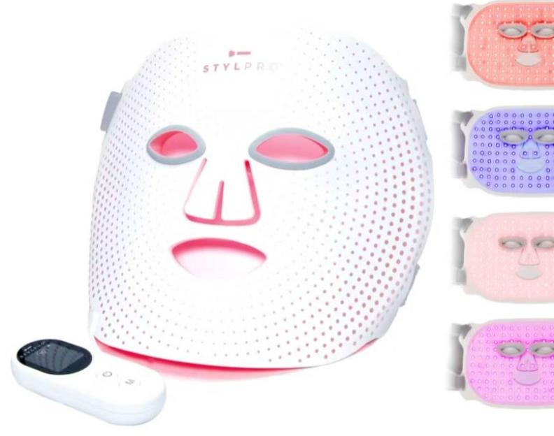 Stylpro Wavelength LED face mask with remote.
