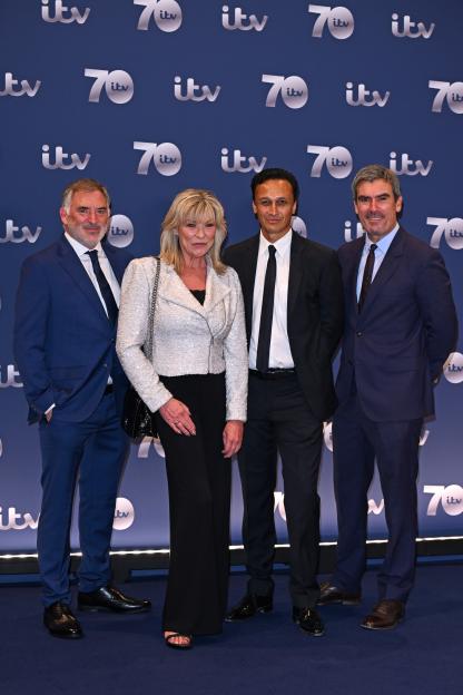 Four actors at ITV's 70th anniversary.