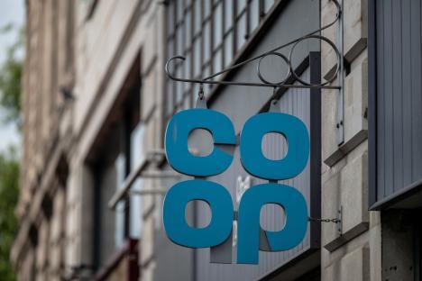 Co-op store sign.