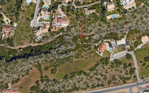 Aerial view of the accident scene where Greg Monks fell from a cliff.