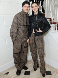 Brooklyn Beckham and Nicola Peltz at a Burberry fashion event.